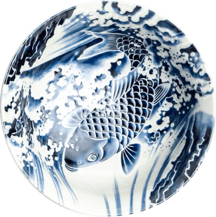 Fish Ramen Bowl Blue Ø21 cm | H8 cm
