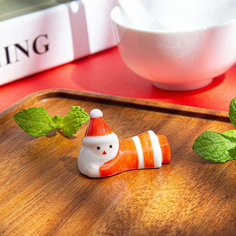 Japanese Chopstick Holder Santa 3ps