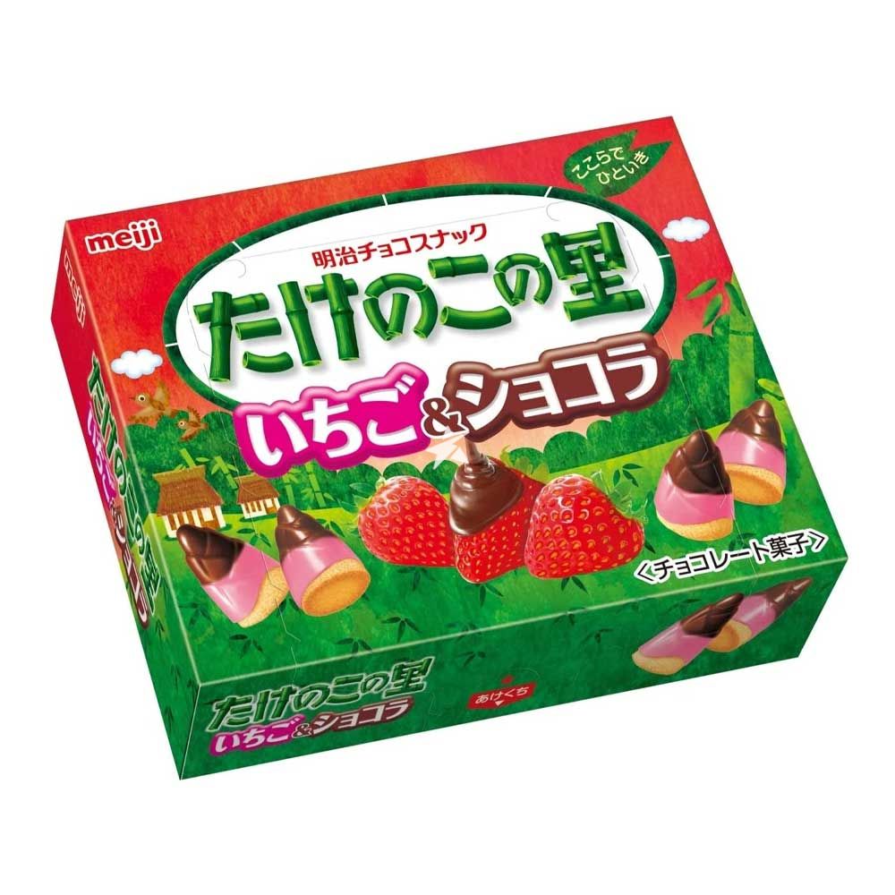 Meiji Takenoko no Sato Strawberry and Chocolate Biscuit 61g