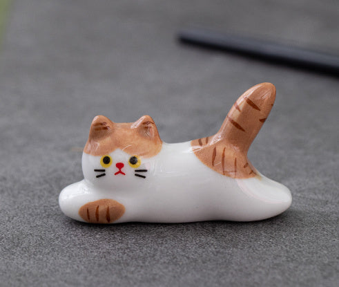 Nippon Chopstick Holder Lying Cats 4pcs
