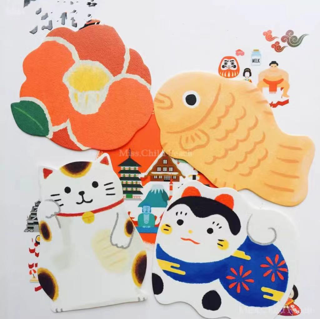 Japanese DIY Gift Message Card Lucky Cat