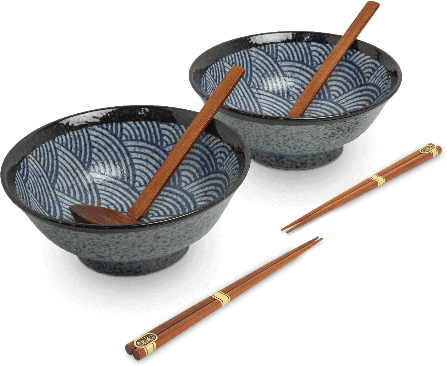 Japanse  Wave Ramen Komen SET Ø22 cm | H9 cm