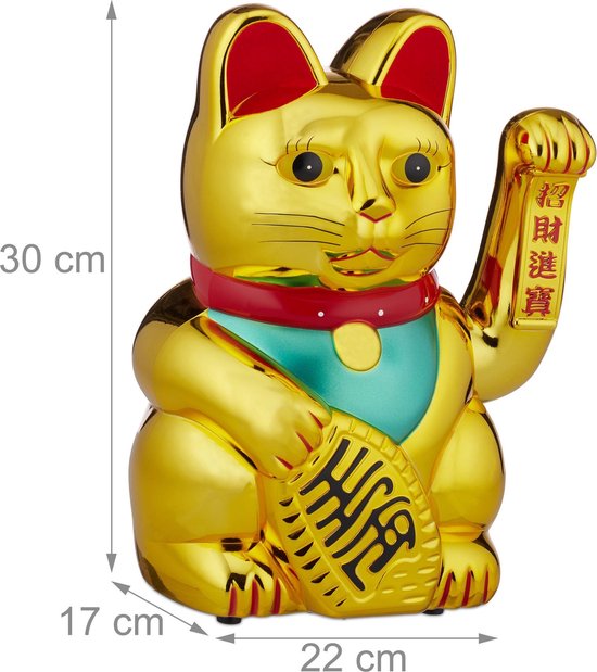 Lucky cat Gold XL  Ø22 cm | H30 cm