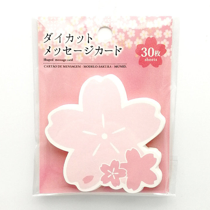 Sakura & Cat Note Card DIY Shaped Gift Message Card 30pcs 8*8 cm