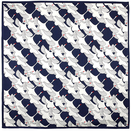 Furoshiki Large Cloth Crane Navy blue 90 x 90cm