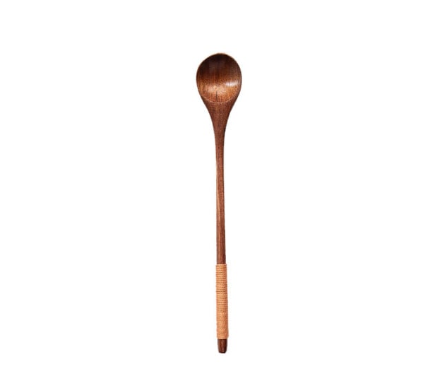 Nippon Long Handle Wooden Stirring Spoon Nanmu (Khaki 20*3cm)