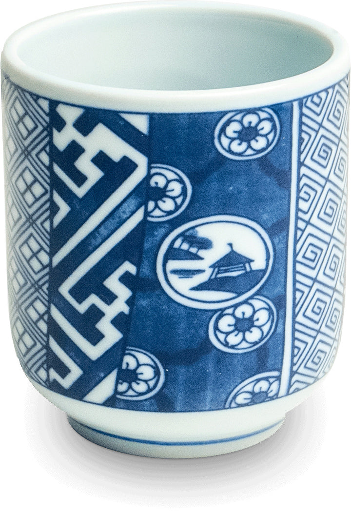 Hon Japanese Tea cup Old blue Ø6,5 cm | H7,5 cm (3 pcs)