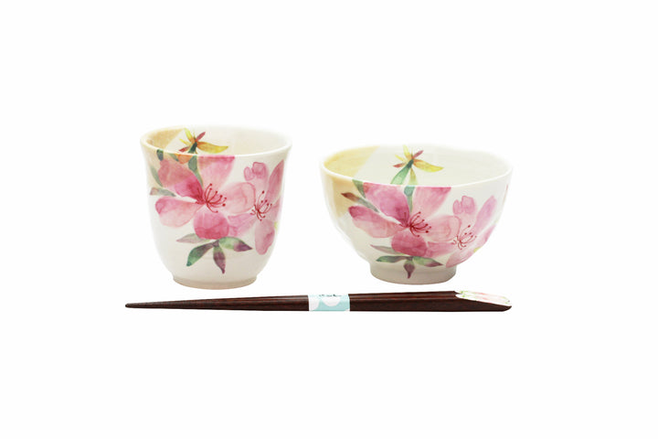 Japanese Hand-Painted Single Person Set - Azalea