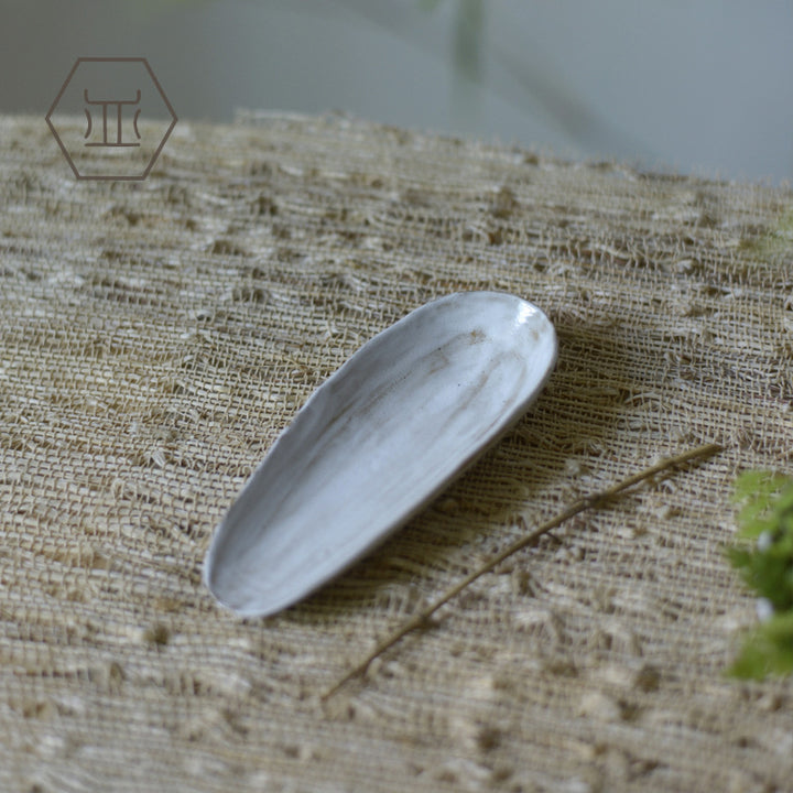 Nippon Toki Handmade Teaspoon Tedzukuri Supun White (shiro 14.6*5.6*1.8cm)