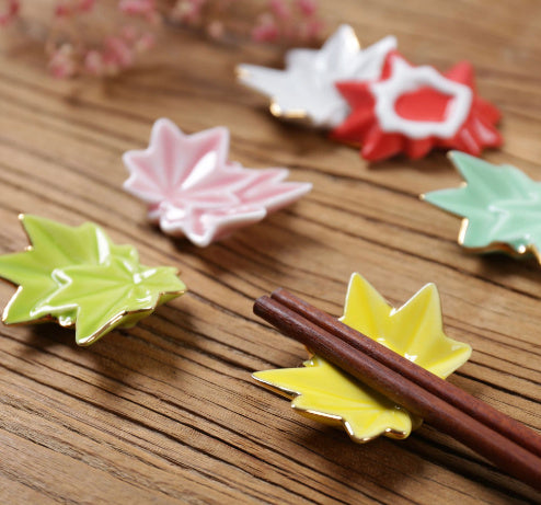 Nippon Chopstick Holder (Colorful Maple Leaves Kaede no ha 6ps)