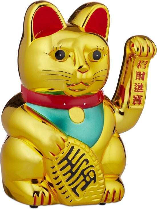 Lucky cat Gold XL  Ø22 cm | H30 cm