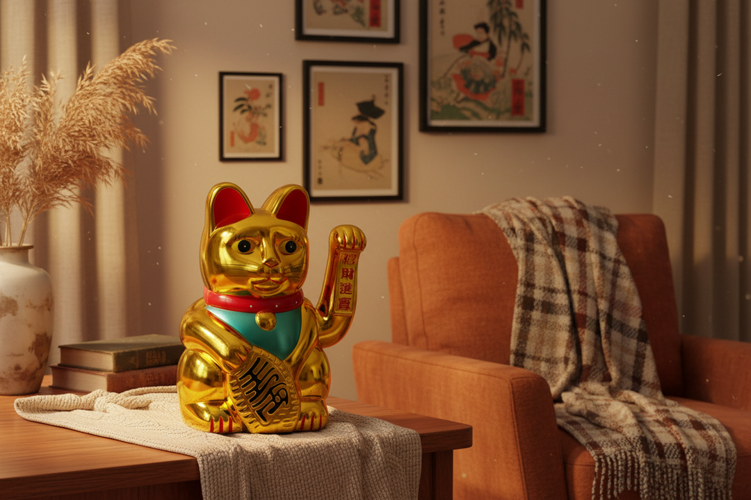 Lucky cat Gold XL  Ø22 cm | H30 cm