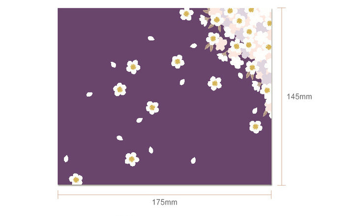 Japanese Kaishi Letter Paper/ Creative Paper Purple 18pcs 14.5*17.5 cm