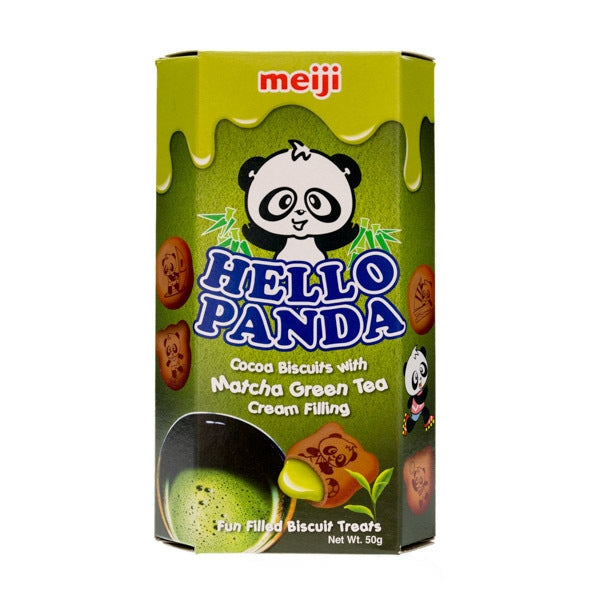 Hello Panda Matcha Green Tea Cream Biscuits