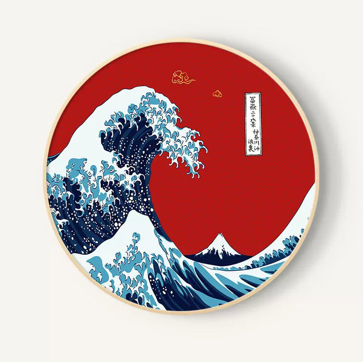 Japanese Famous Wall Art The Great Wave Kanagawa-oki Nami Ura 40*40cm