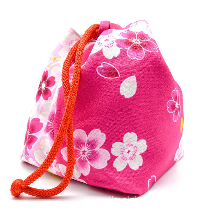 Japanese Kimono Handbag Rose Red Sakura