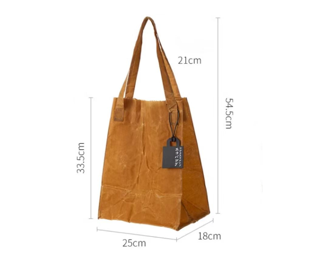 Nippon Eco-Floding Oil Waxed Fabric Tote Bag ( Beige Medium )