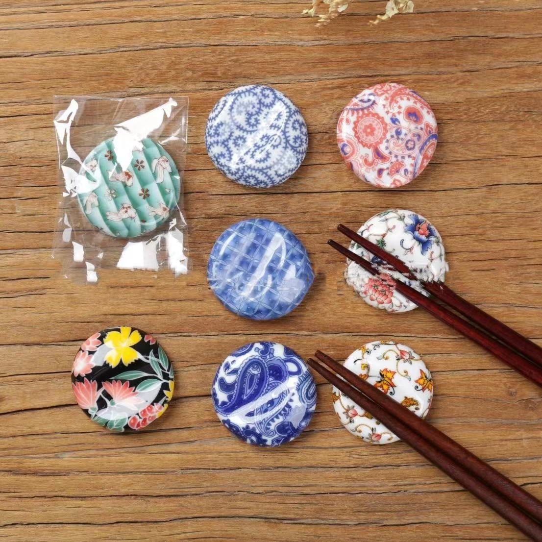 Nippon Chopstick Holder Wabi-Sabi pattern Oval 6pcs