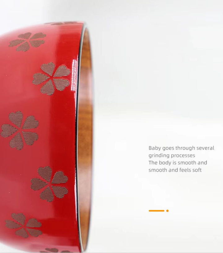 Nippon Flower Wooden Bowl
