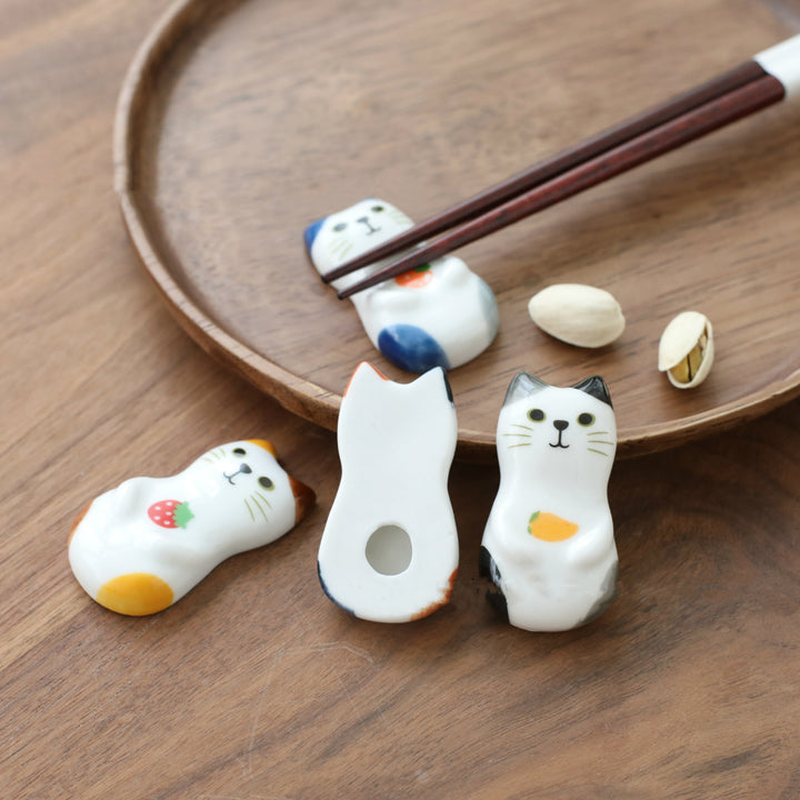 Nippon Chopstick Holder Flat Cats 4pcs