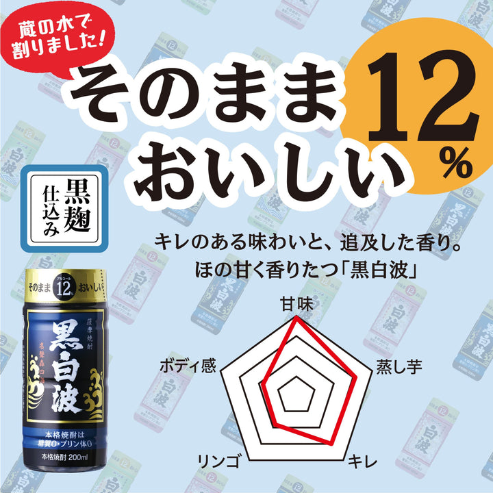 Satsuma Shochu Kuro Shiranami 12% 200ml