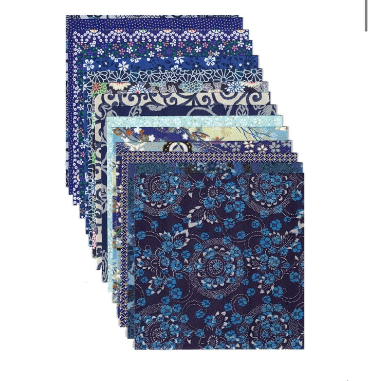 Washi Kawasumi Origami paper  Denim Blue 15x15 cm 15 pcs