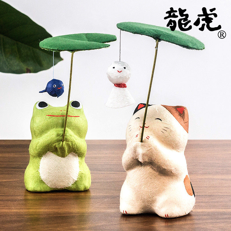 Japanese Kyoto Ryukodo Washi Handmade Sunny-doll Frog