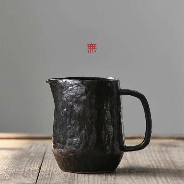 Nippon Toki Handmade Coffee Cup Tedzukuri Kohi Kappu Black (kuro 300ml)