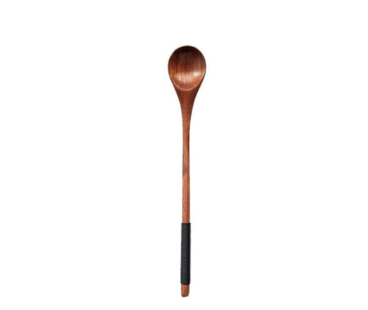 Nippon Long Handle Wooden Stirring Spoon Nanmu (Black 20*3cm)