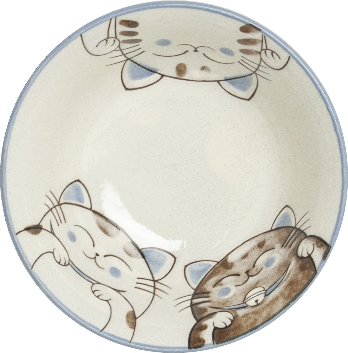 Three Cats Bowl Blue Ø15 cm | H7 cm