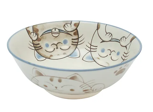 Drie katten kom blue Ø19.5 cm | H7 cm