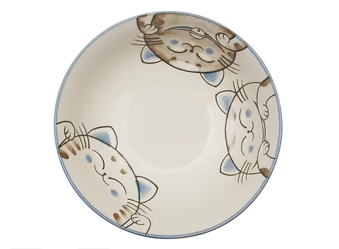 Three cats bowl blue Ø19.5 cm | H7 cm