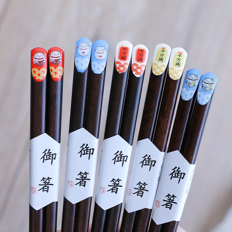 Nippon Chopsticks with Lucky Cat / Type F