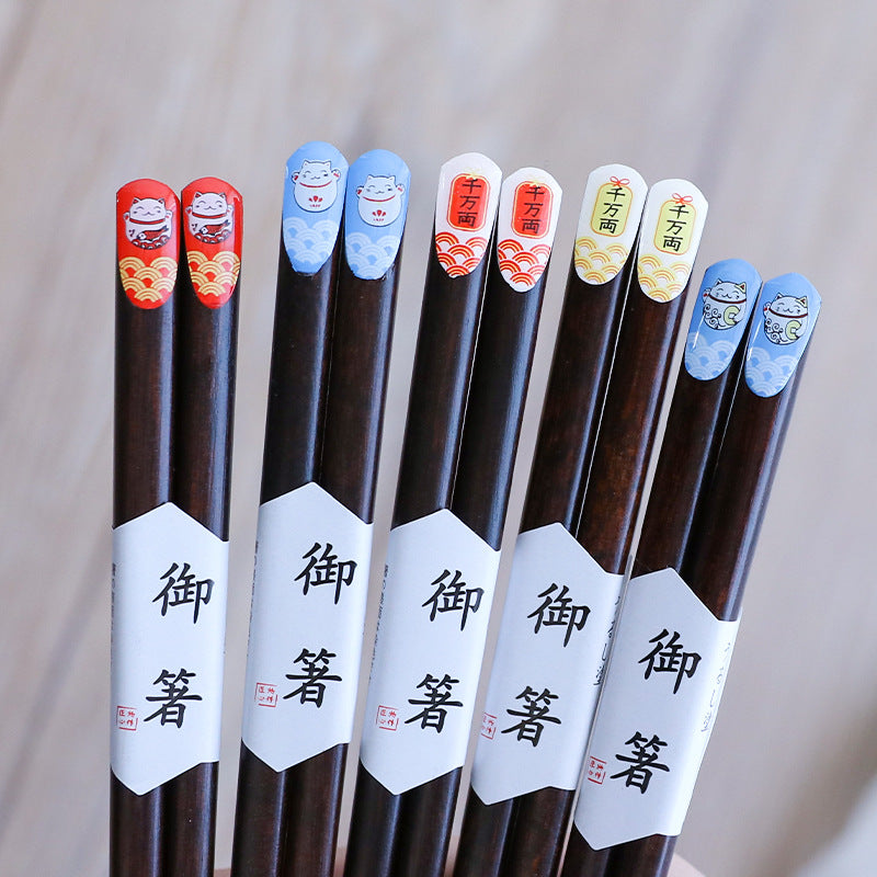 Nippon Chopsticks with Lucky Cat / Type A