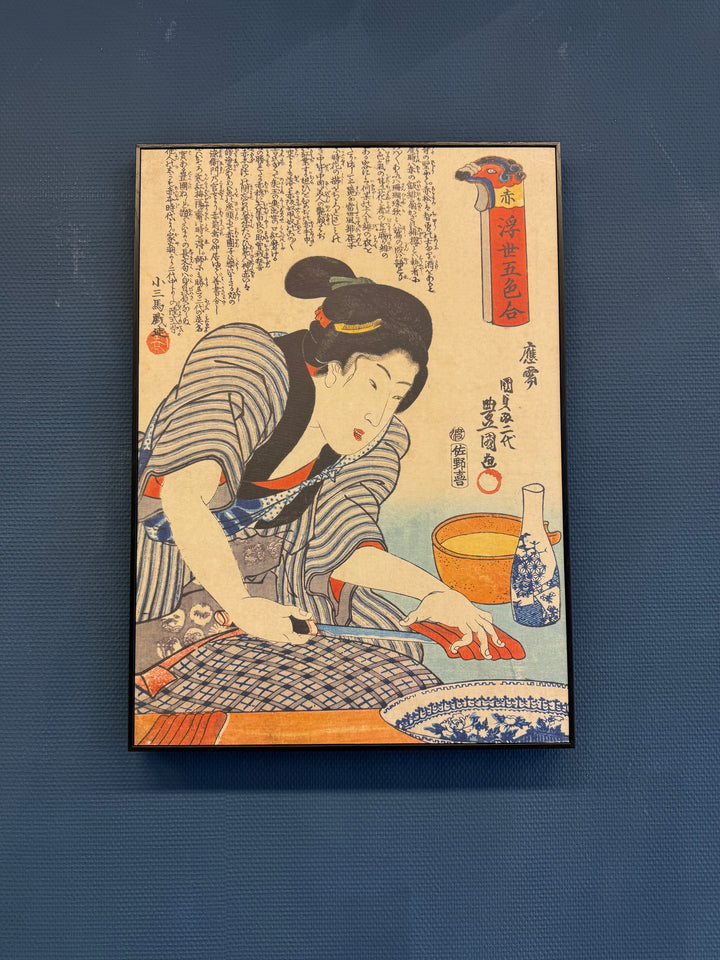 Japanese Famous Wall Art working women H 70 * L 50 cm