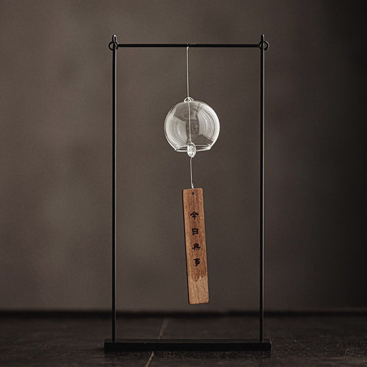 Japanese Indoor Wind Chime with Iron Stand / Glass Bell