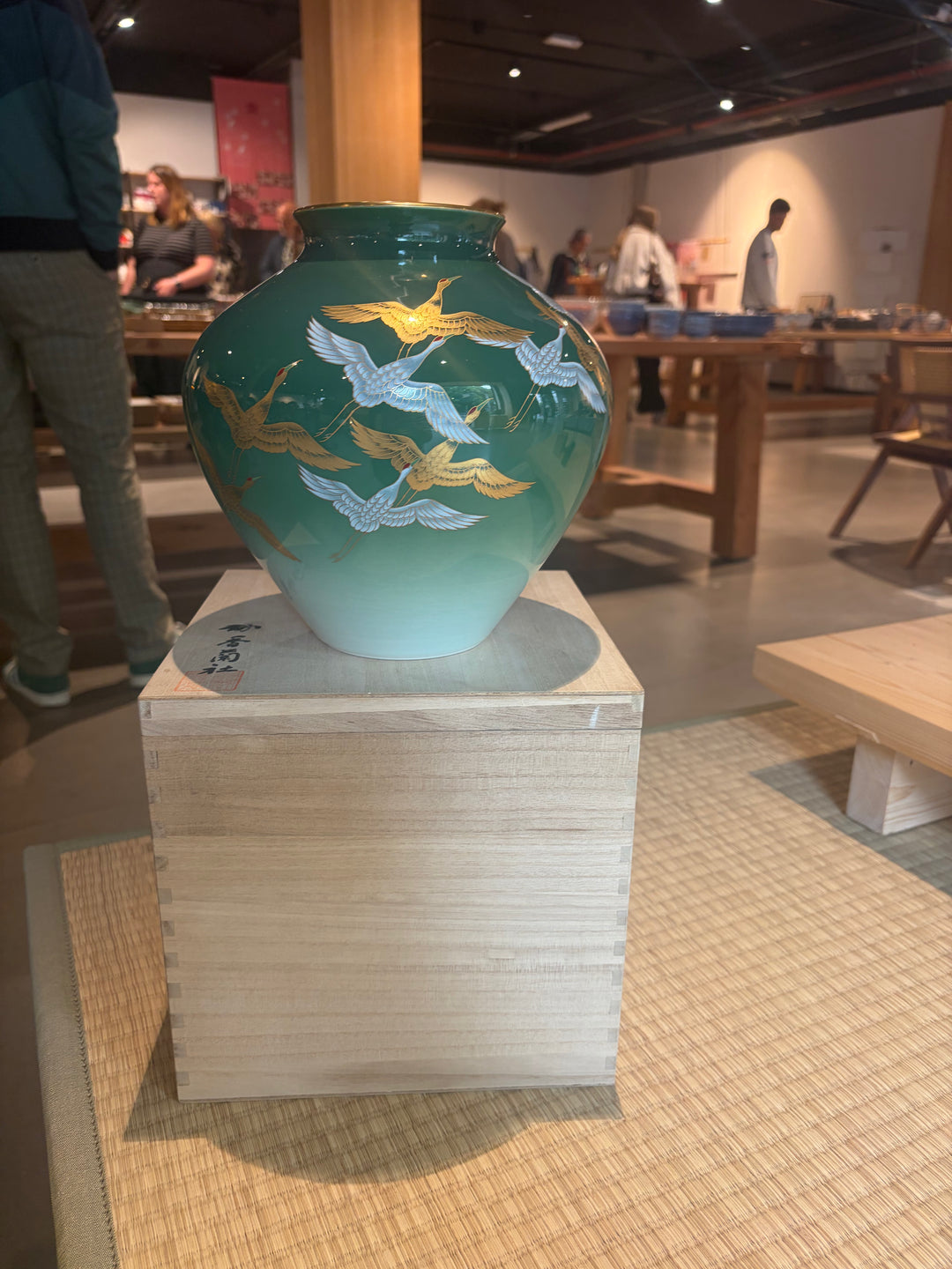 Japanese Hand-Painted Flower Pot