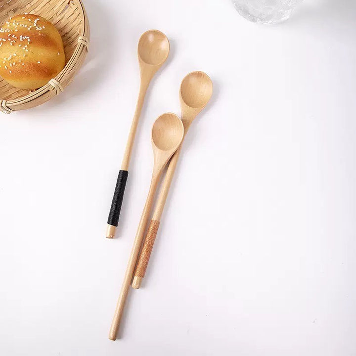 Nippon Long Handle Wooden Stirring Spoon