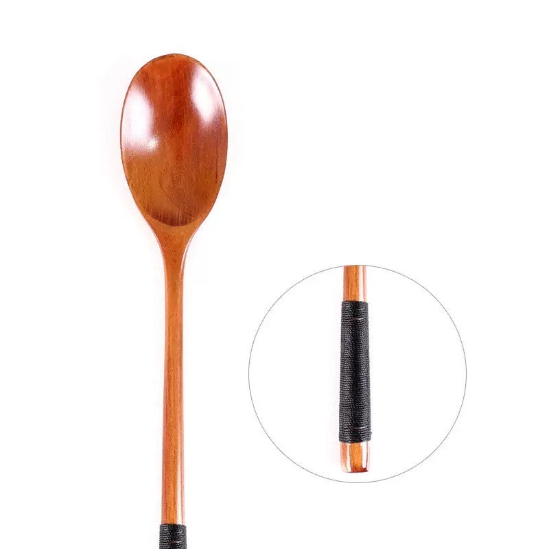 Nippon Long Handle Wooden  Spoon