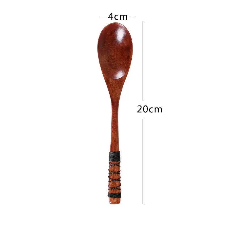 Nippon Long Handle Wooden Stirring Spoon
