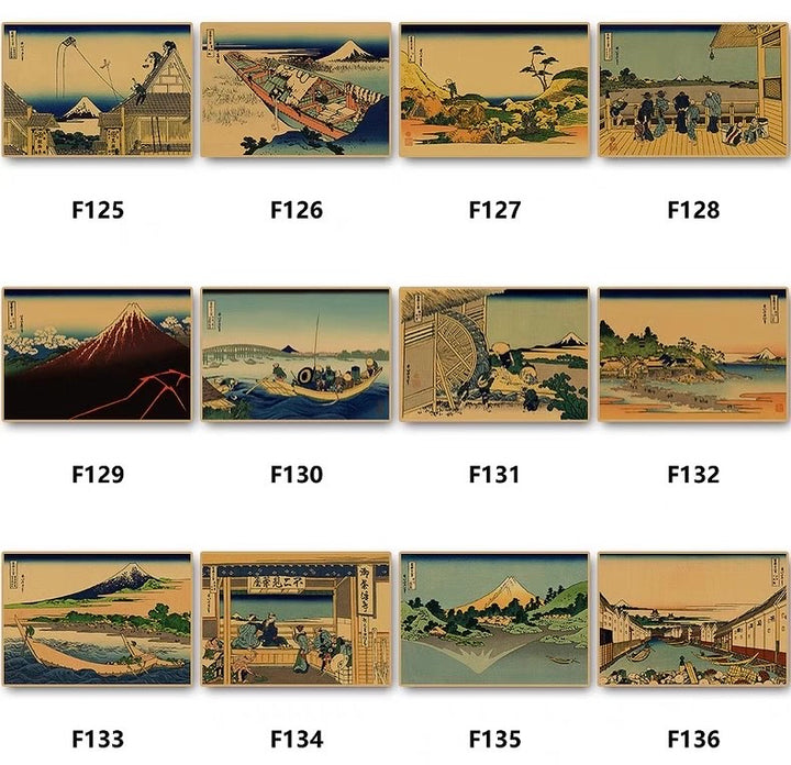 Japanese Ukiyo-e Landscape Poster 42*30 cm (A3)