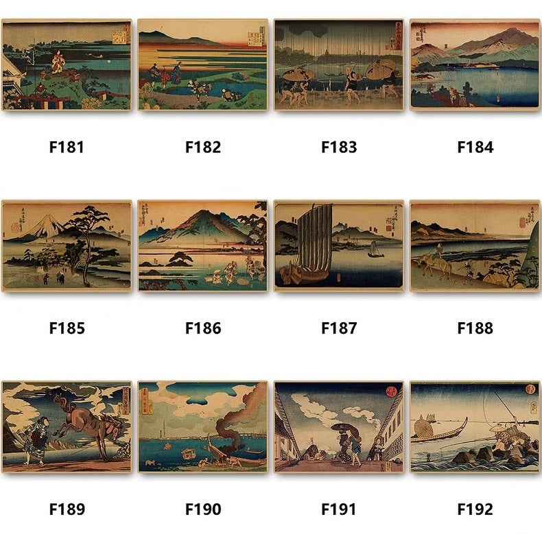 Japanese Ukiyo-e Landscape Poster 42*30 cm (A3)