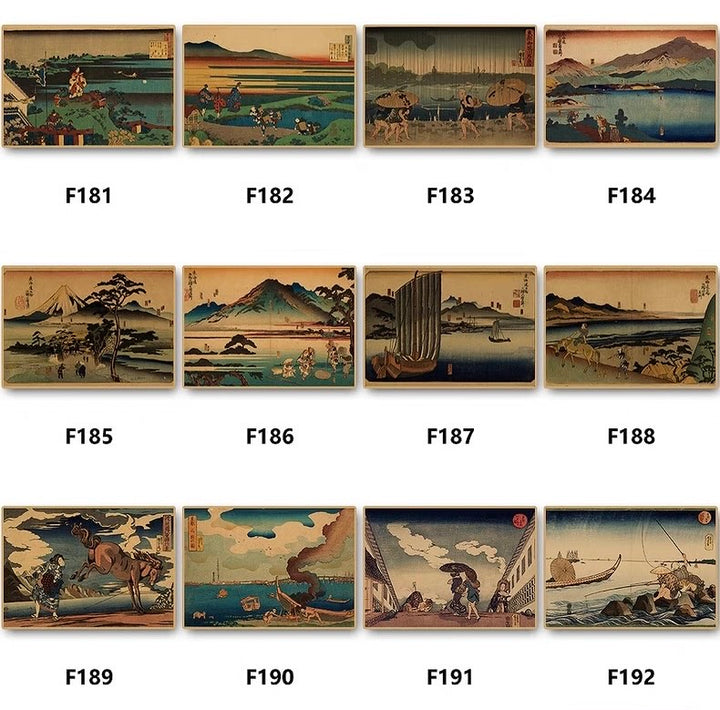Japanese Ukiyo-e Landscape Poster 42*30 cm (A3)