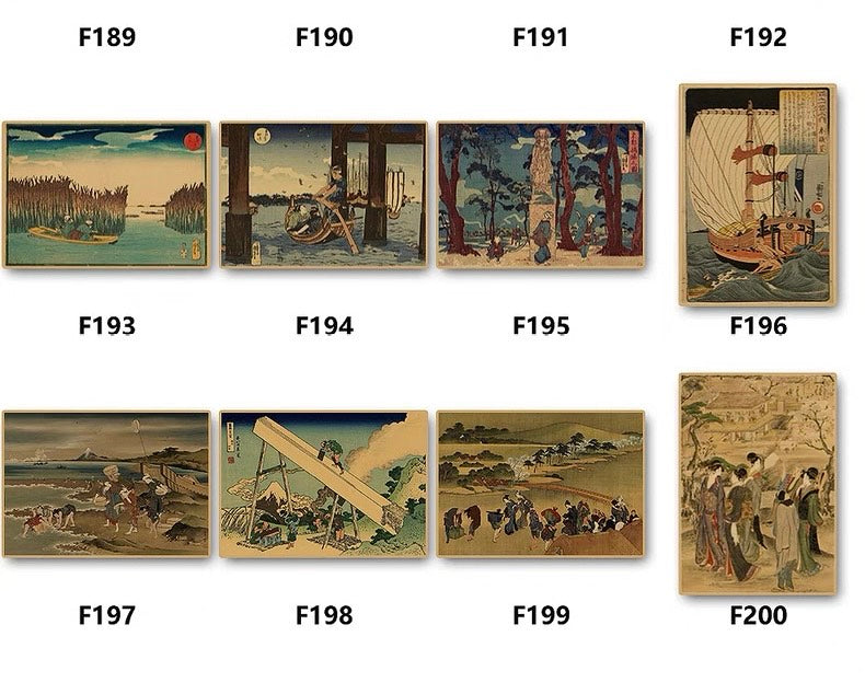 Japanese Ukiyo-e Landscape Poster 42*30 cm (A3)