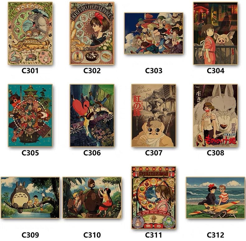 Miyazaki Hayao Animation Movie Poster 42*30 cm (A3)