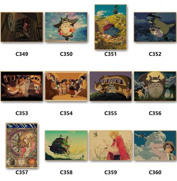 Miyazaki Hayao Animation Movie Poster 42*30 cm (A3)