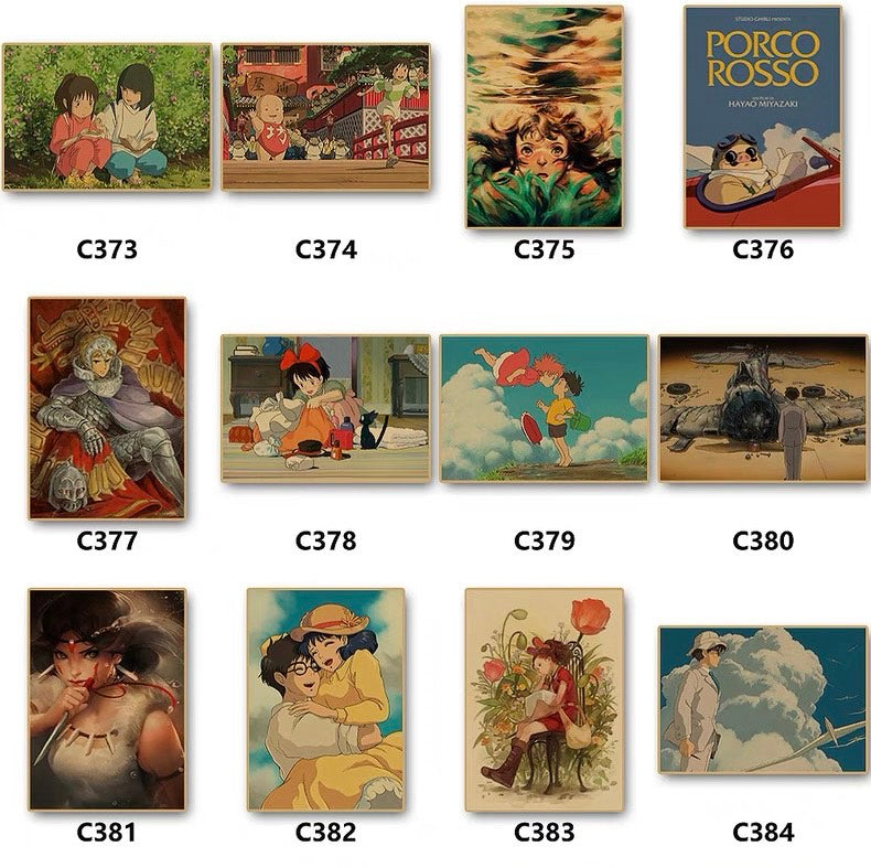 Miyazaki Hayao Animation Movie Poster 42*30 cm (A3)