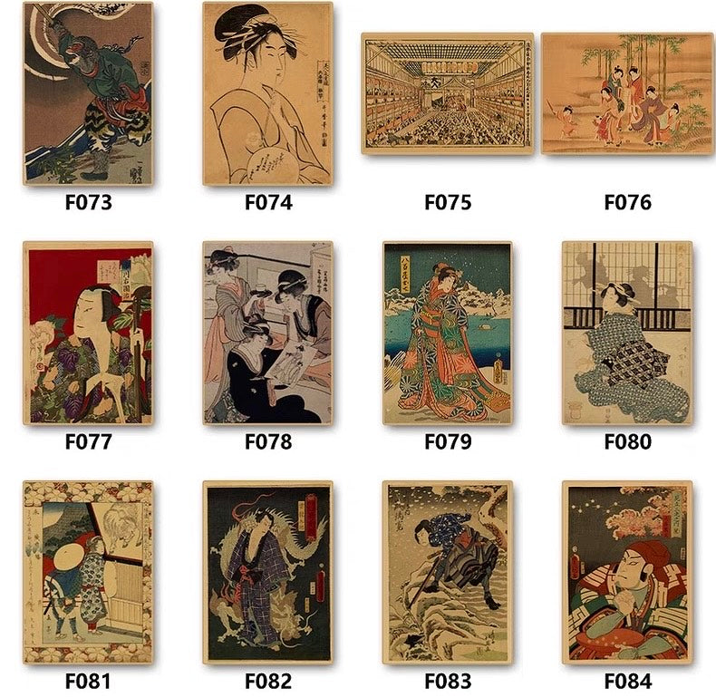 Japanese Ukiyo-e People Poster 42*30 cm (A3)