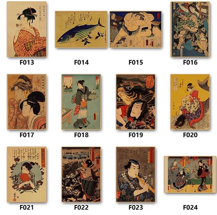 Japanese Ukiyo-e People Poster 42*30 cm (A3)