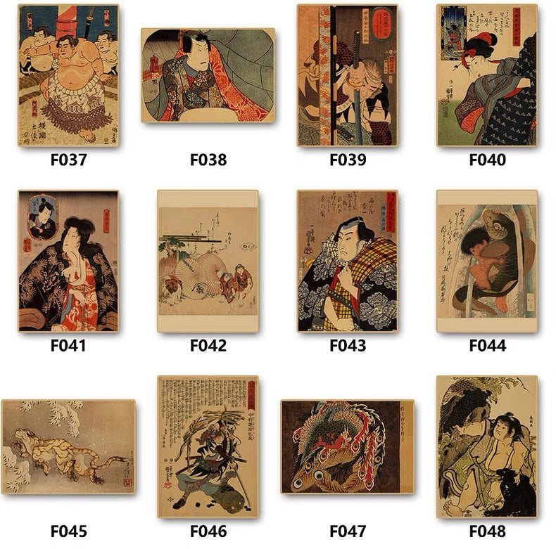 Japanese Ukiyo-e People Poster 42*30 cm (A3)